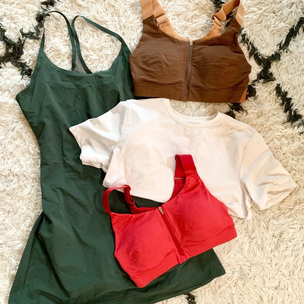 Outdoor Voices Lot TechSweat XS 2 Zip Bras